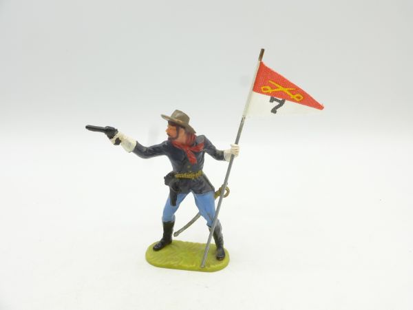 Elastolin 7 cm US-Kavallerist mit Wimpel, Nr. 7024