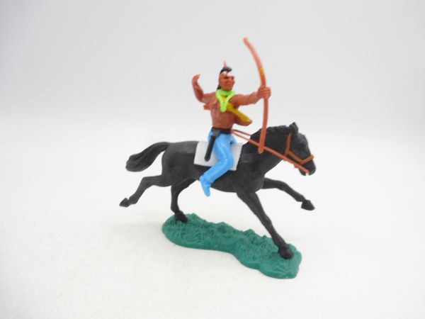 Iroquois riding with bow - rare light blue trousers