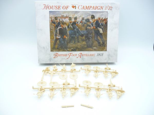 House of Campaign Foot Artillery - orig. packaging, complete, parts on cast (only 2 tubes loose)