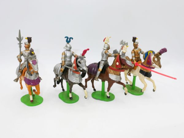 Britains Deetail 4 knights on horseback - posable figures