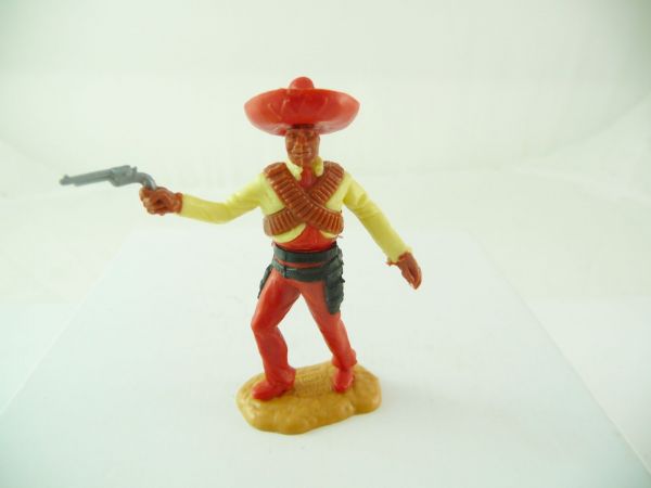 Timpo Toys Mexikaner hellgelb/rot mit Pistole schießend