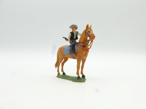 Elastolin 4 cm Sheriff on horseback with pistol, No. 6999