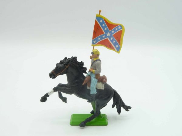 Britains Deetail Confederate Army soldiers riding with flag - see photos
