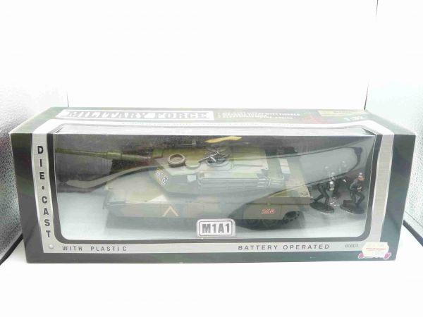 New-Ray Toys 1:32 Die Cast Metal M1A1 Tank, No. 60603 (battery operated) - orig. packaging