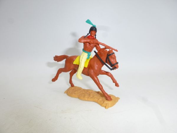 Timpo Toys Indian 2nd version riding with rifle shooting sideways