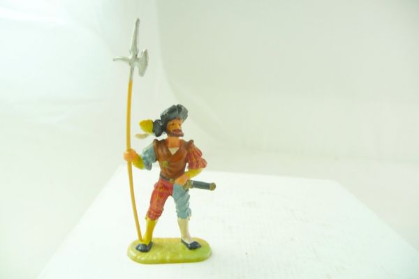 Elastolin 4 cm Cannon servant standing, No. 9041 - early figure, beautiful painting