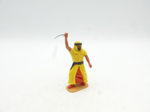 Timpo Toys Arab on foot with sabre lunging, yellow