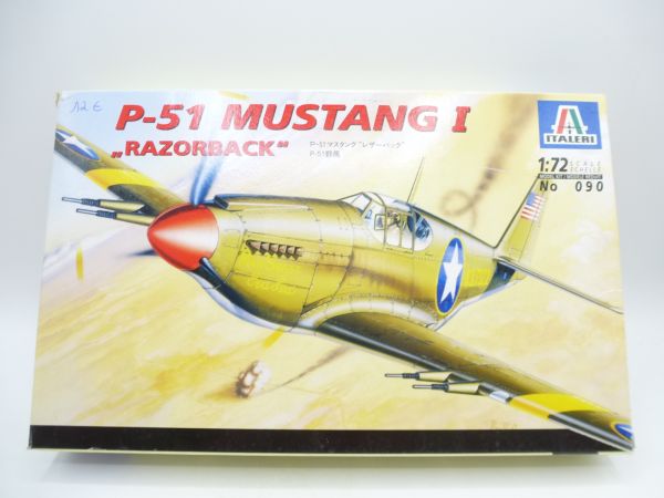 Italeri 1:72 P-51 Mustang I "Razorback", No. 090 - orig. packaging, on cast