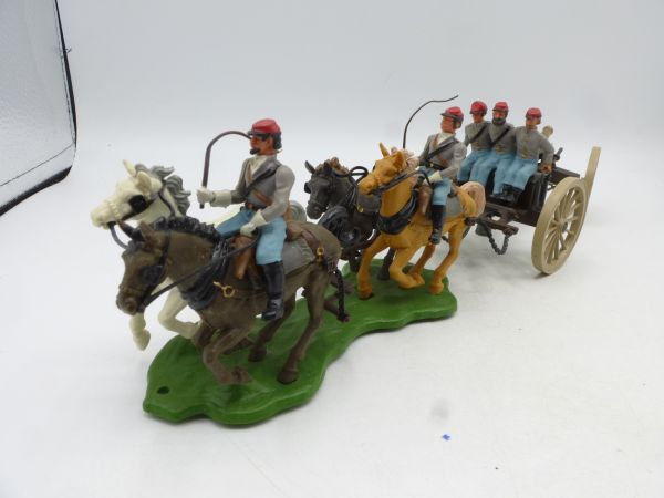 Britains Deetail Confederate gun carriage with Confederates - great item