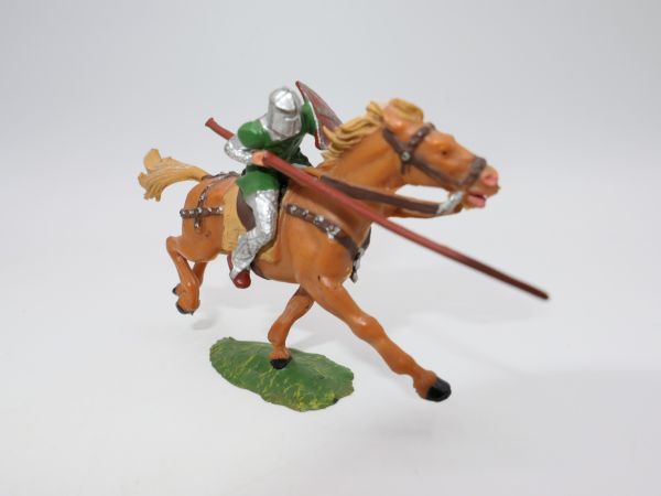 Elastolin 4 cm Norman on horseback with lance, No. 8855