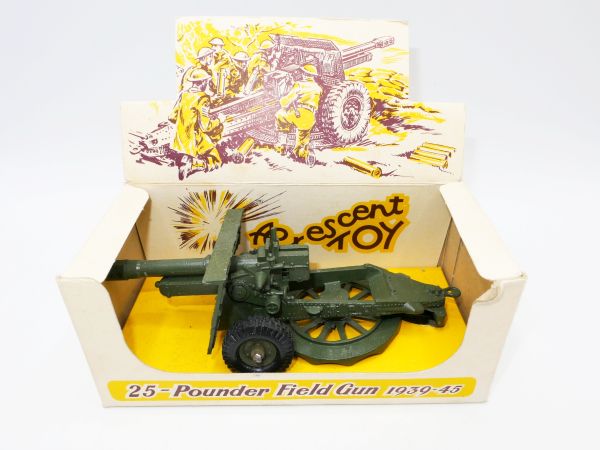 Crescent Toys 25-Pounder Field Gun 1939-45, No. 1250 - orig. packaging/display
