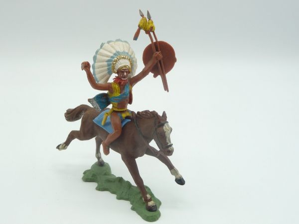 Britains Swoppets Chief riding with knife + shield