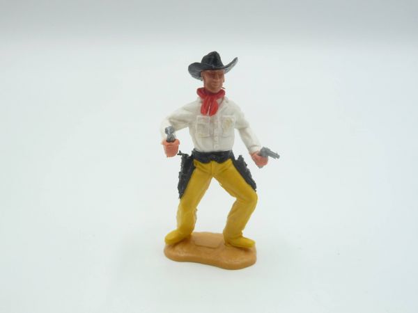 Timpo Toys Cowboy 2nd version standing, firing 2 pistols