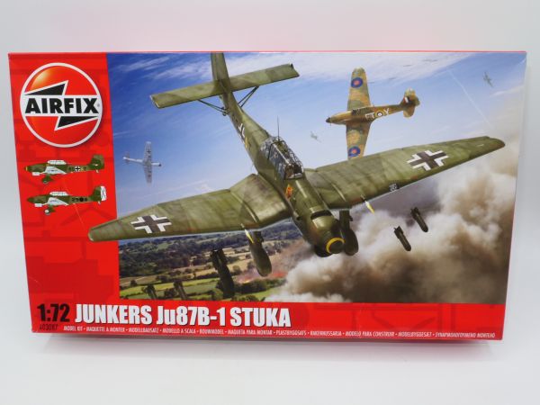 Airfix Red Box: Junkers Ju 87B-1 Stuka, No. 3087 - orig. packaging, on cast