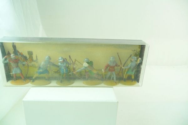 Merten 4 cm 6 archers (knights), No. 4037 - rare orig. packaging