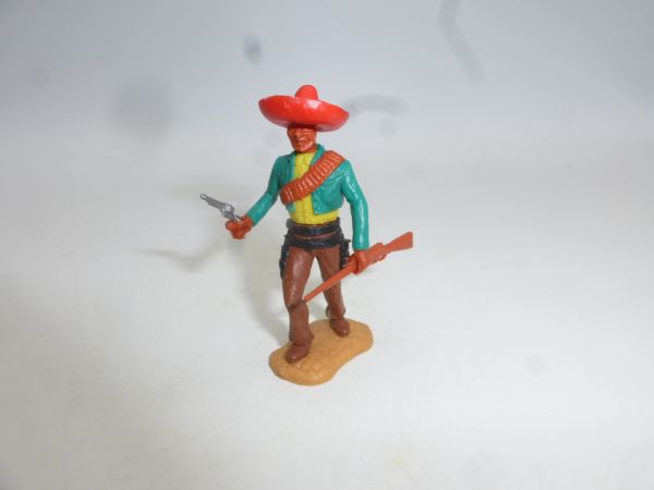 Timpo Toys Mexikaner stehend, grün mit Pistole + Gewehr