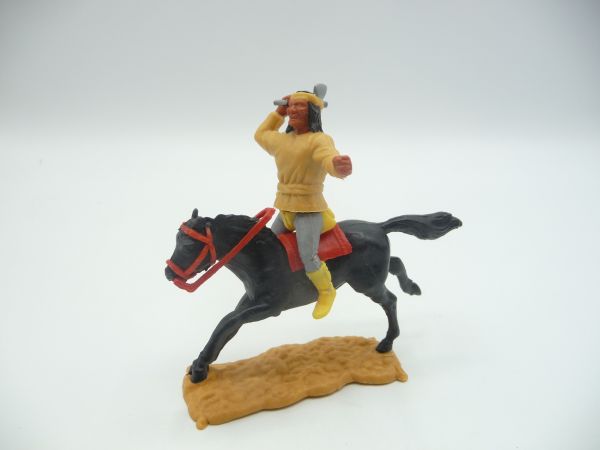 Timpo Toys Apache riding beige with tomahawk, with Apache trousers