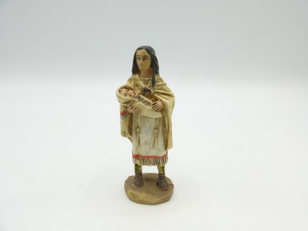 Modification 7 cm Indian woman standing with baby - great clothes