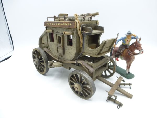 Beautiful Overland stagecoach (wood), without figure