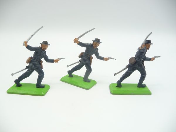 Britains Deetail 3 officers North States with sabre + pistol