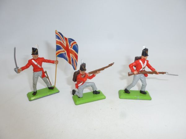 Britains Deetail 3 Waterloo Soldaten (Engländer) zu Fuß