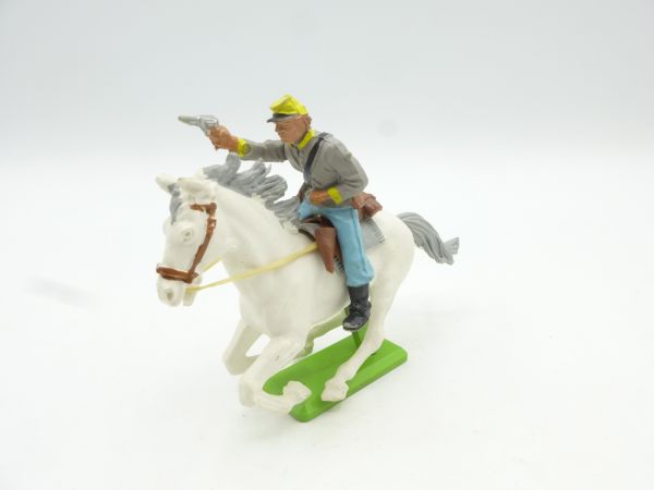 Britains Deetail Confederate Army soldier riding, firing pistol