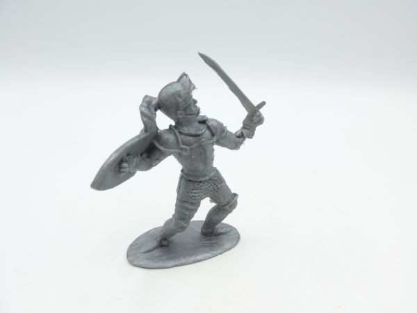 Domplast Manurba Knight attacking with sword + shield - unpainted