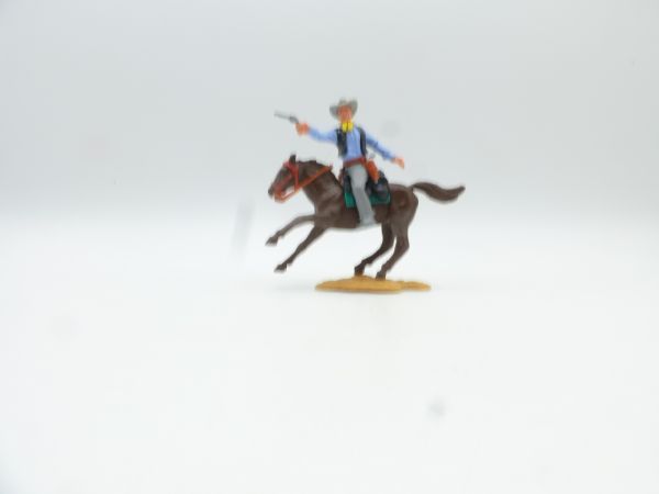 Timpo Toys Cowboy 2nd version riding, shooting pistol (2 pistols)