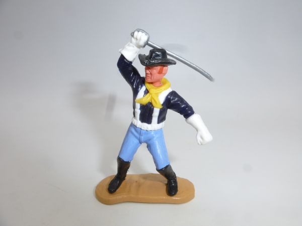 Timpo Toys Offizier Nordstaaten 4. Version mit Säbel von hinten ausholend