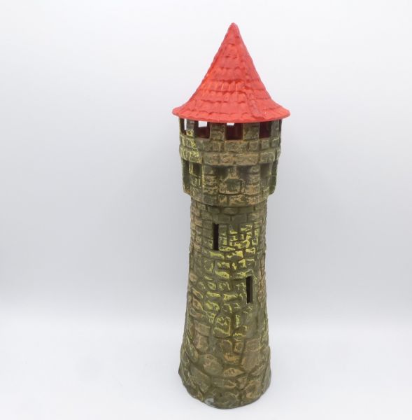 Elastolin Rare tower of the moated castle No. 9745, height approx. 32 cm
