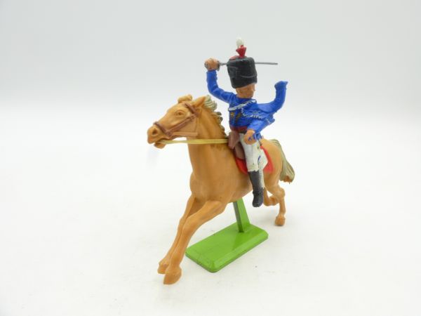 Britains Deetail Waterloo soldier on horseback, striking sabre from above