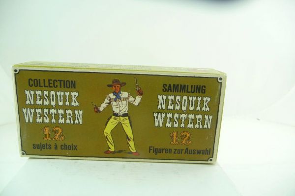 Timpo Toys Seltene Nesquik Western Collection Box mit Cowboy laufend