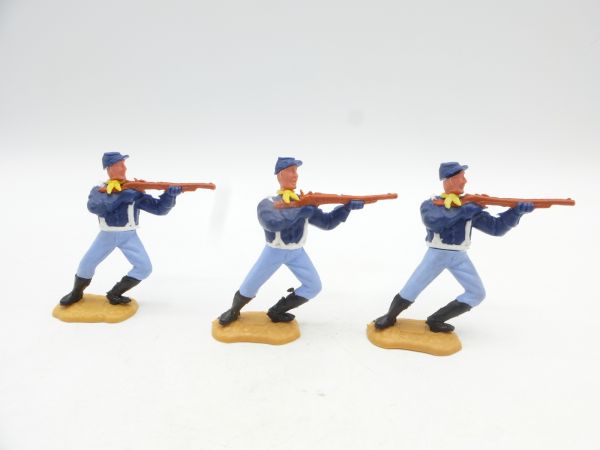Timpo Toys 3 Union Army Soldiers, riflemen 2nd version