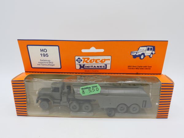 Roco Minitanks Tractor unit M 52 with tank trailer, No. 195 - orig. packaging
