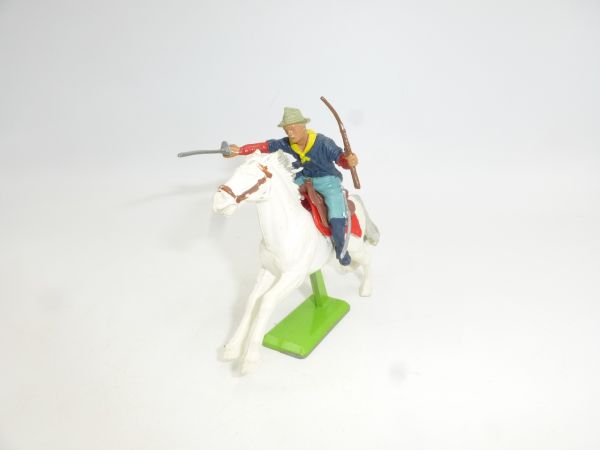 Britains Deetail Soldier 7th Cavalry riding, thrusting with sabre