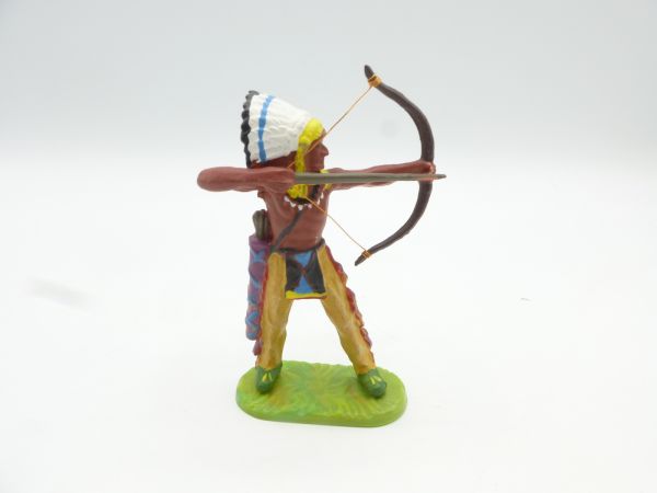 Elastolin 7 cm Indian standing firing a bow, No. 6829 - very good condition