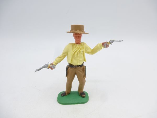 Timpo Toys Sheriff 1st version standing with 2 pistols, light yellow