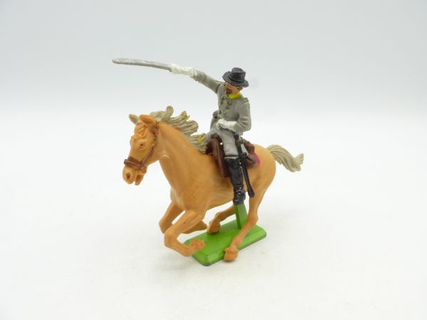 Britains Deetail Confederate riding, officer attacking with sabre