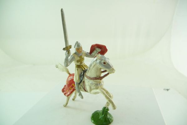 Merten 4 cm Crusader riding with sword + shield