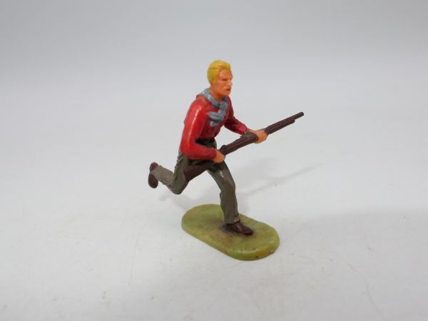 Elastolin 4 cm Cowboy running with rifle (red shirt), No. 6976