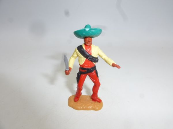 Timpo Toys Mexikaner stehend, gelb mit Messer - tolle Farbkombi