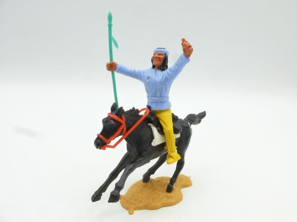 Timpo Toys Apache riding, spear sideways, light blue - brand new