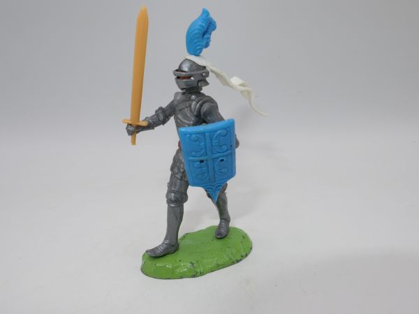 Elastolin 7 cm Knight walking with sword + shield
