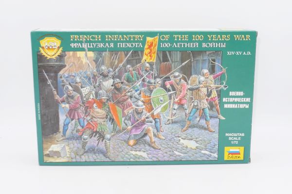 Zvezda 1:72 French Infantry of the 100 Years War, No. 8053 - orig. packaging