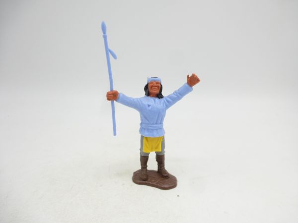 Timpo Toys Apache, hellblau mit hellblauem Speer - seltenes Unterteil