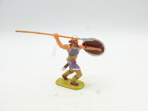 Elastolin 4 cm Viking throwing spear, No. 8508, lilac