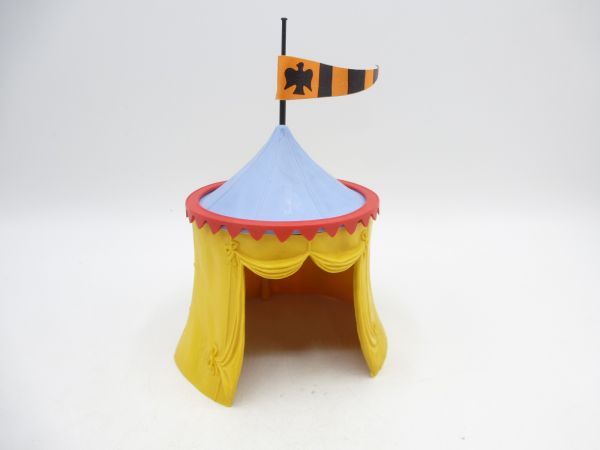 Timpo Toys Knight's tent yellow, light blue roof, red edge
