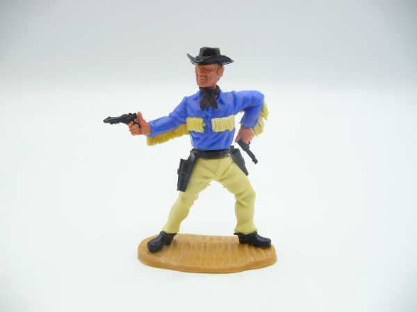 Timpo Toys Cowboy 4. Version mit Fransenhemd, Pistole ziehend - Top-Zustand