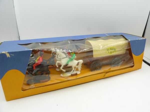 Jean 4-horse covered wagon with figures - orig. packaging (old box)