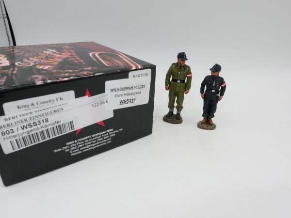 King & Country WW II German Forces: Hitler youth fighter, WSS 318, 2 figures